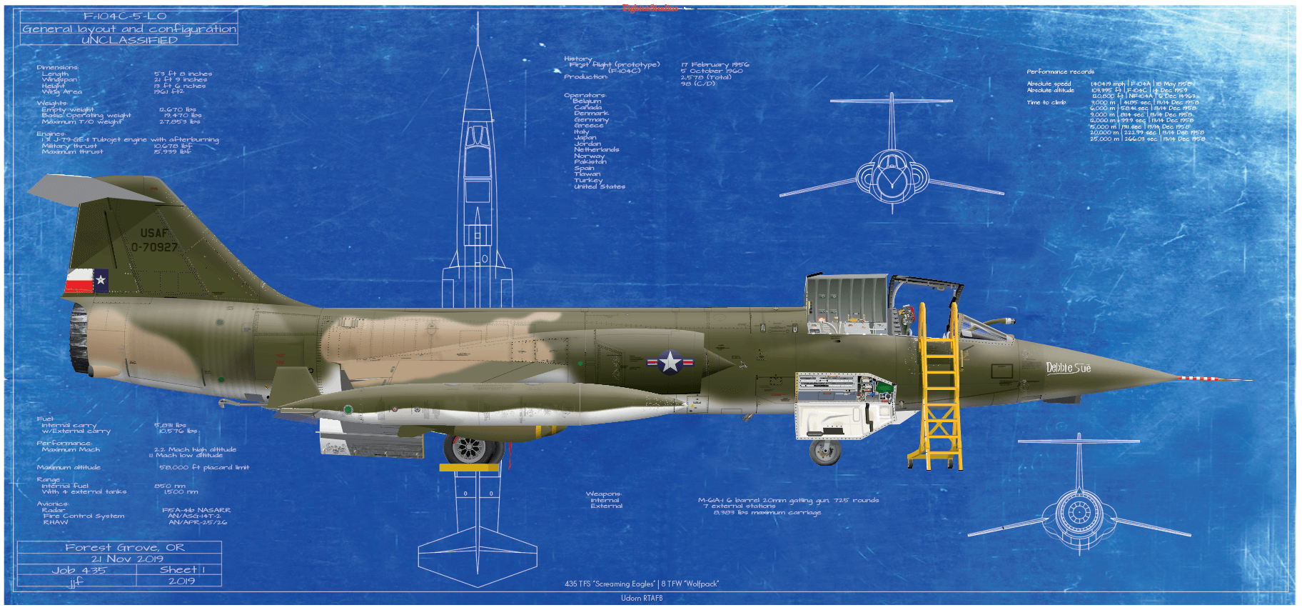 その他 No205 1/72 F-104C 435 TFS Lt. Joe Nevers F-104C Starfighter, 435 TFS 